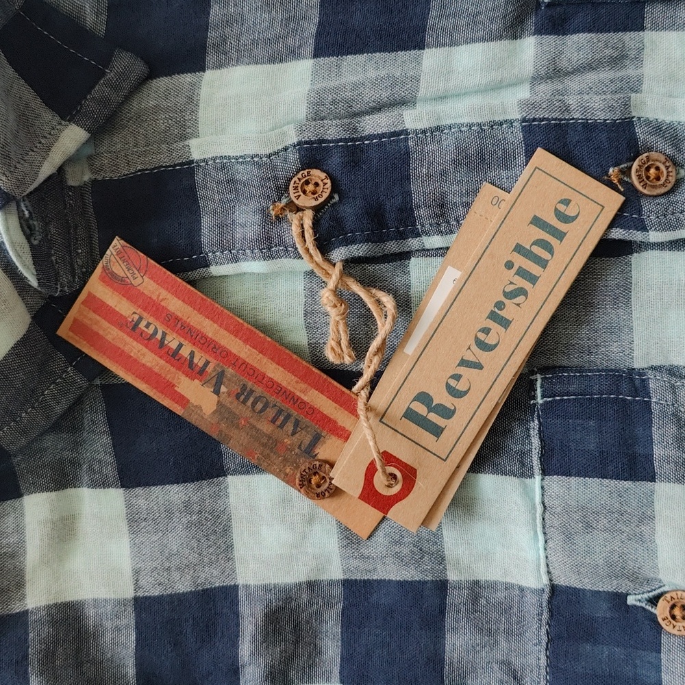 63. Tailor Vintage Reversible Shirt | Color - Canel Blue - Picture 11 of 14